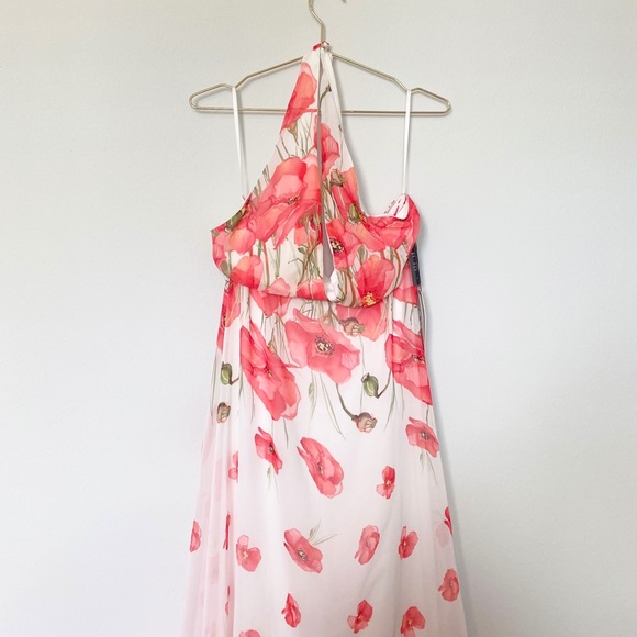 Lulu's Poppy Floral Maxi Dress Halter Neck Ivory/Red Size XL NWT - Picture 6 of 14